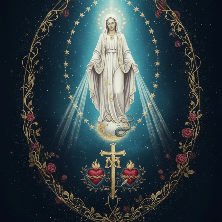 Miraculous Medal Prayer Card - UnicU Jewelry by Izabela Roginski