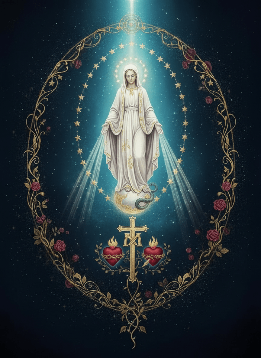 Miraculous Medal Prayer Card - UnicU Jewelry by Izabela Roginski
