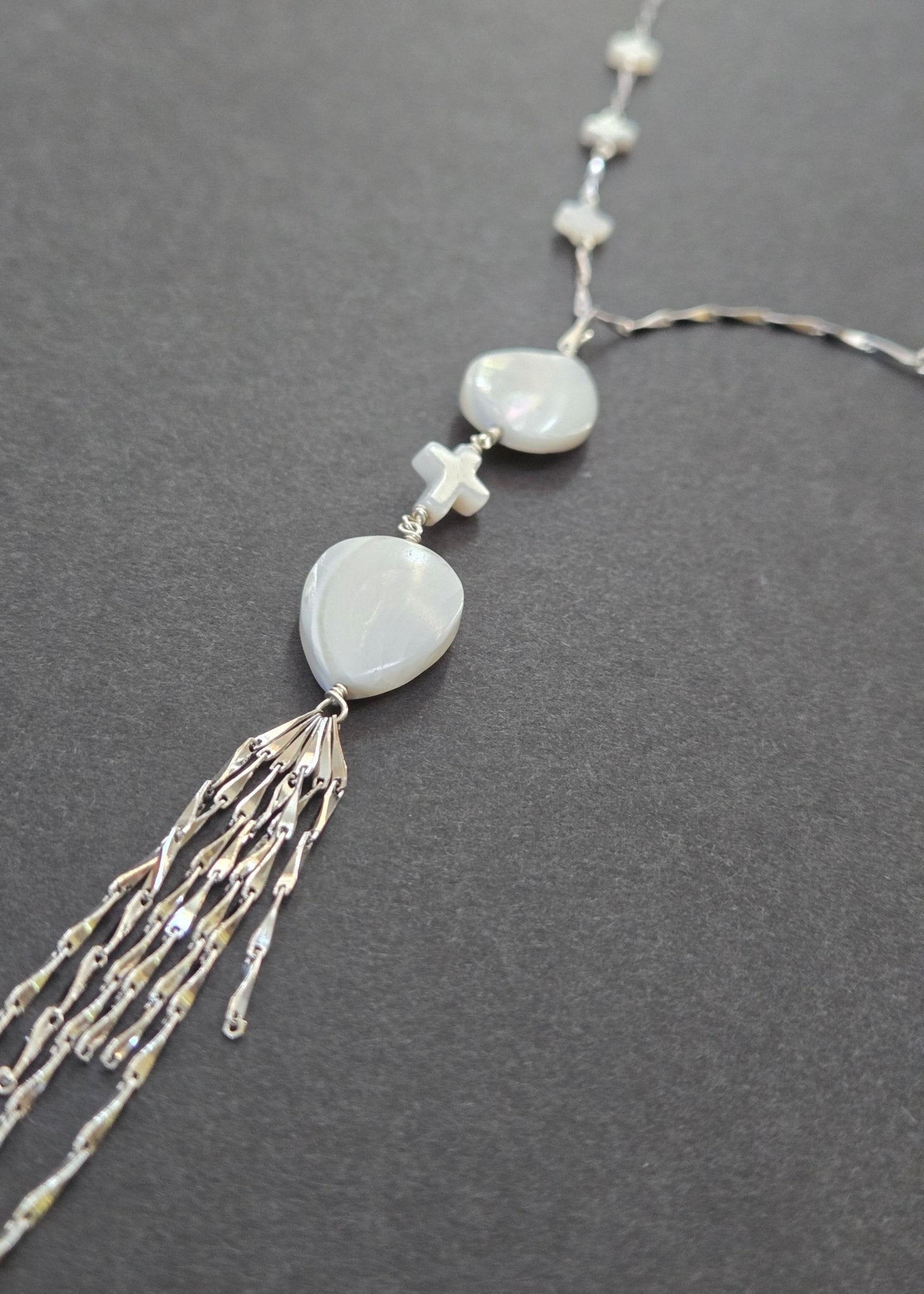 Purity | The Clover & Cross Nacre Sautoir - UnicU Jewelry by Izabela Roginski