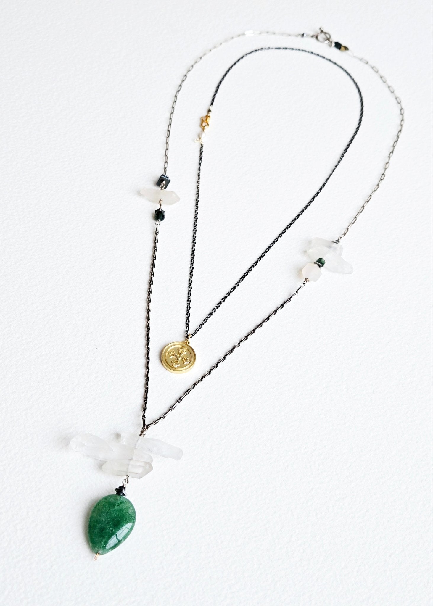 Cornerstone | Mixed Gemstones in Antiqued Sterling Silver - UnicU Jewelry by Izabela Roginski