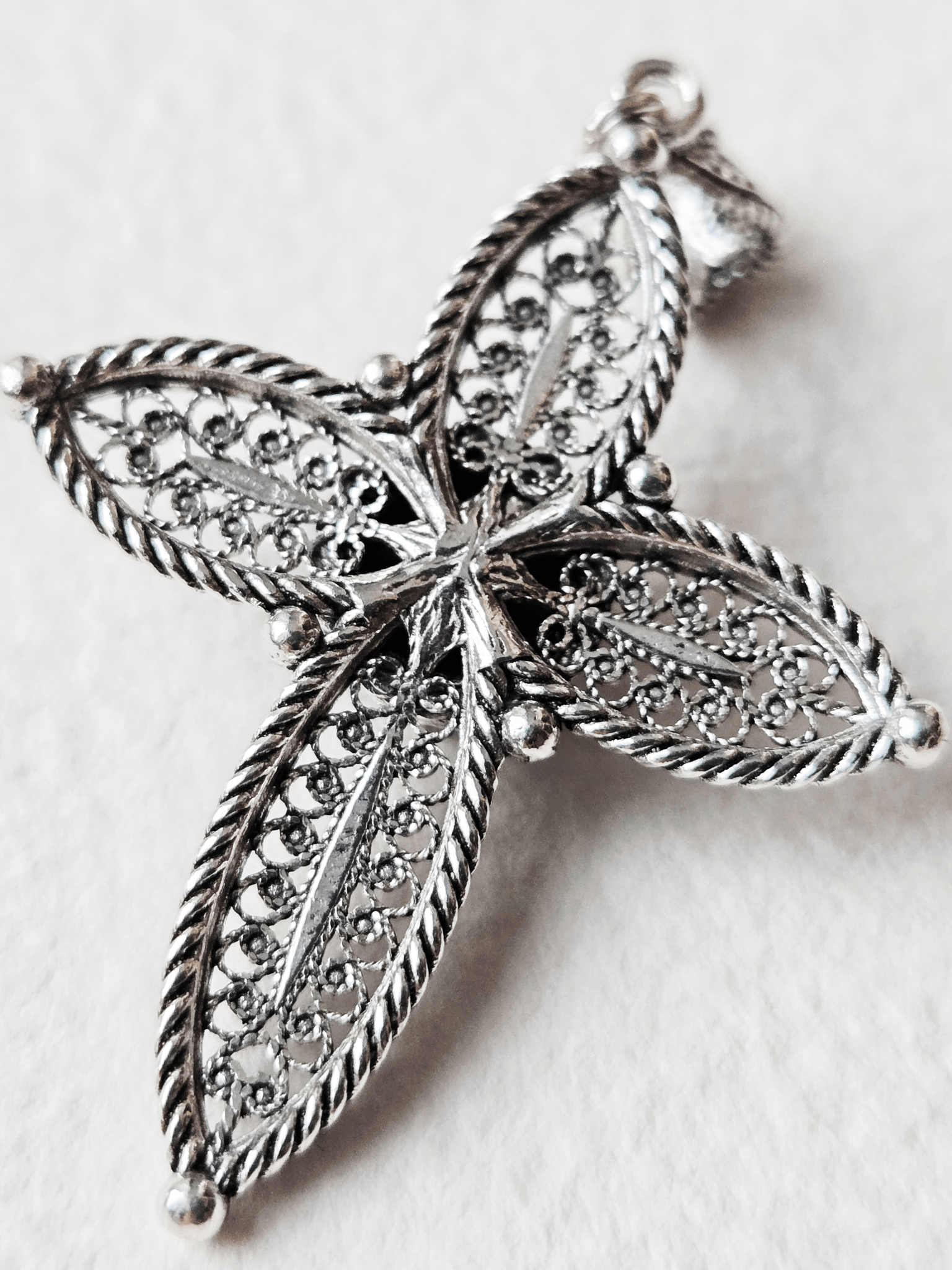 Agape | Rosette Cross Filigree in Pearls - UnicU Jewelry by Izabela Roginski