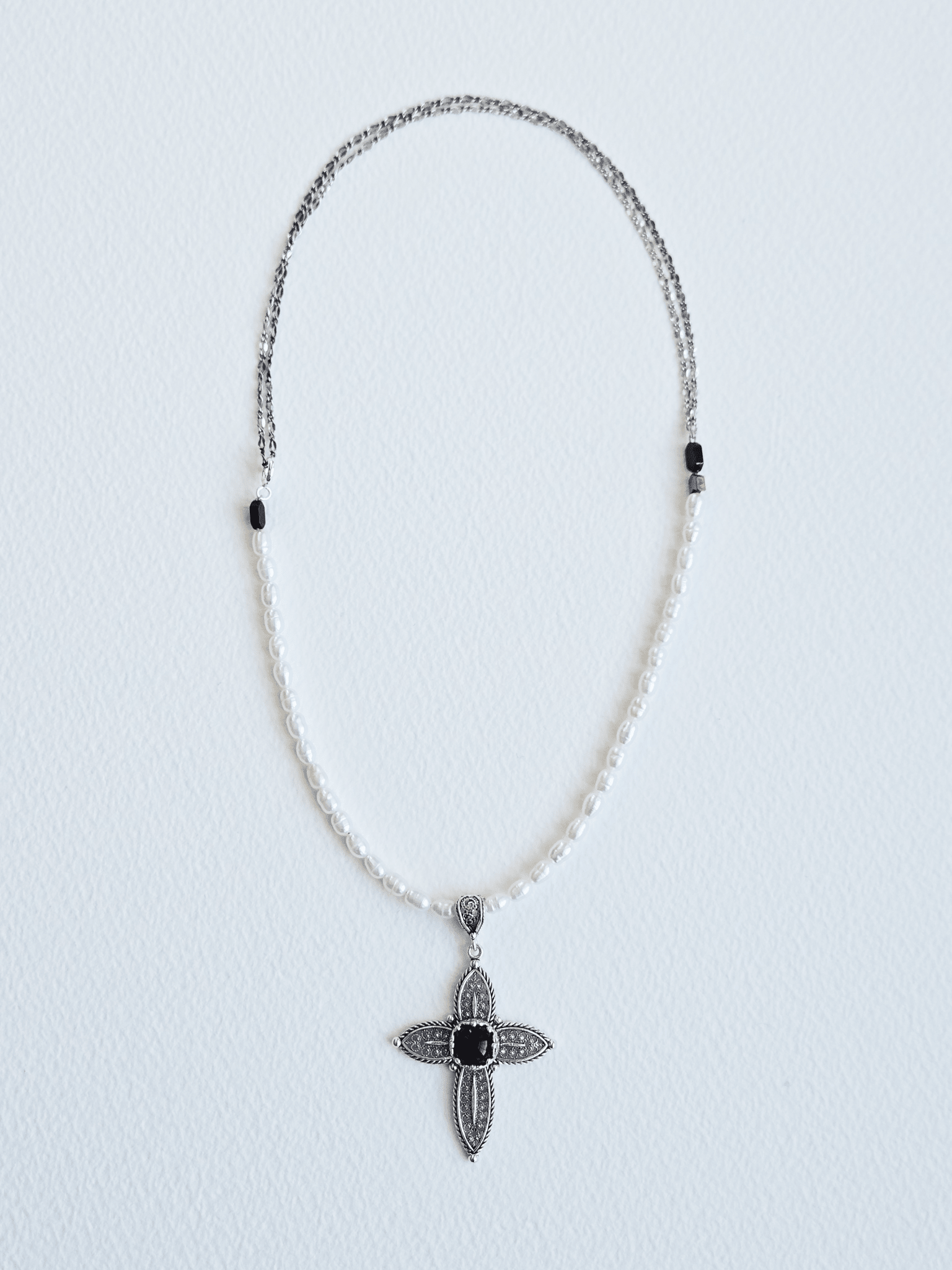 Agape | Rosette Cross Filigree in Pearls - UnicU Jewelry by Izabela Roginski