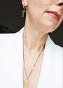 Seed of Promise | Black Cross & 14k Gold Vermeil Hoop Earrings - UnicU Jewelry by Izabela Roginski