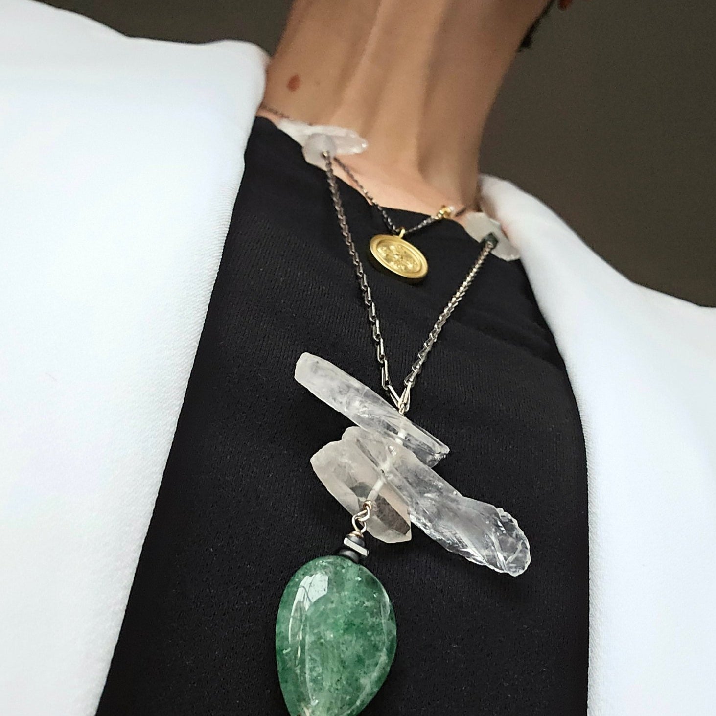 Cornerstone | Mixed Gemstones in Antiqued Sterling Silver - UnicU Jewelry by Izabela Roginski