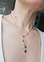 Seeds of Plenty | Abundance Red Garnet Cross Necklace - UnicU Jewelry by Izabela Roginski