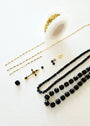 Seed of Promise | Minimalistic Black Gemstone Shadow Necklace - UnicU Jewelry by Izabela Roginski