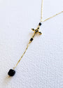Seed of Promise | Minimalistic Black Gemstone Shadow Necklace - UnicU Jewelry by Izabela Roginski