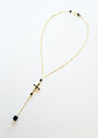 Seed of Promise | Minimalistic Black Gemstone Shadow Necklace - UnicU Jewelry by Izabela Roginski
