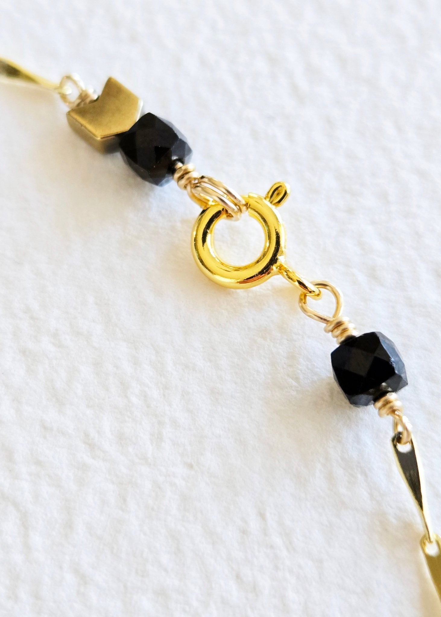 Seed of Promise | Minimalistic Black Gemstone Shadow Necklace - UnicU Jewelry by Izabela Roginski