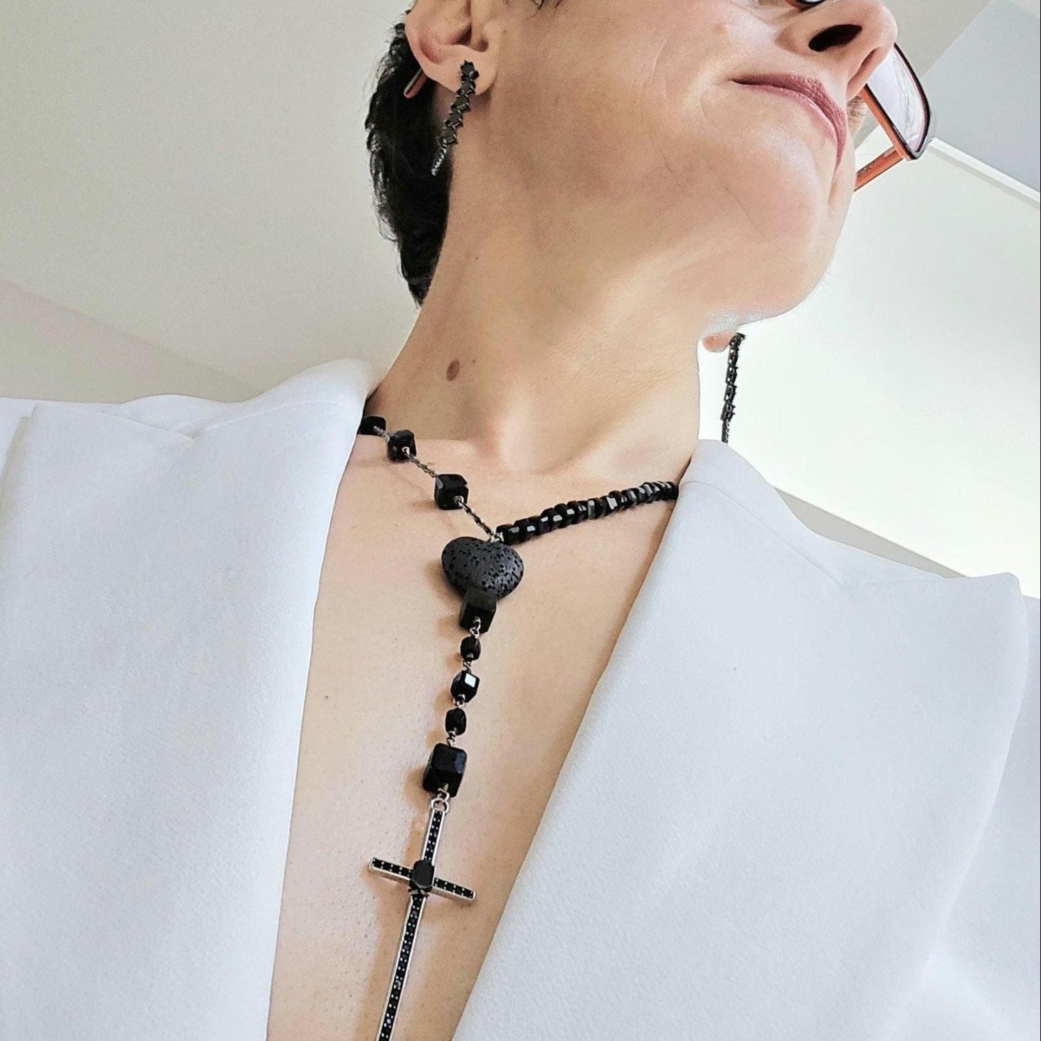 Armor of Light | Mixed Gemstone Midnight Rosary - UnicU Jewelry by Izabela Roginski