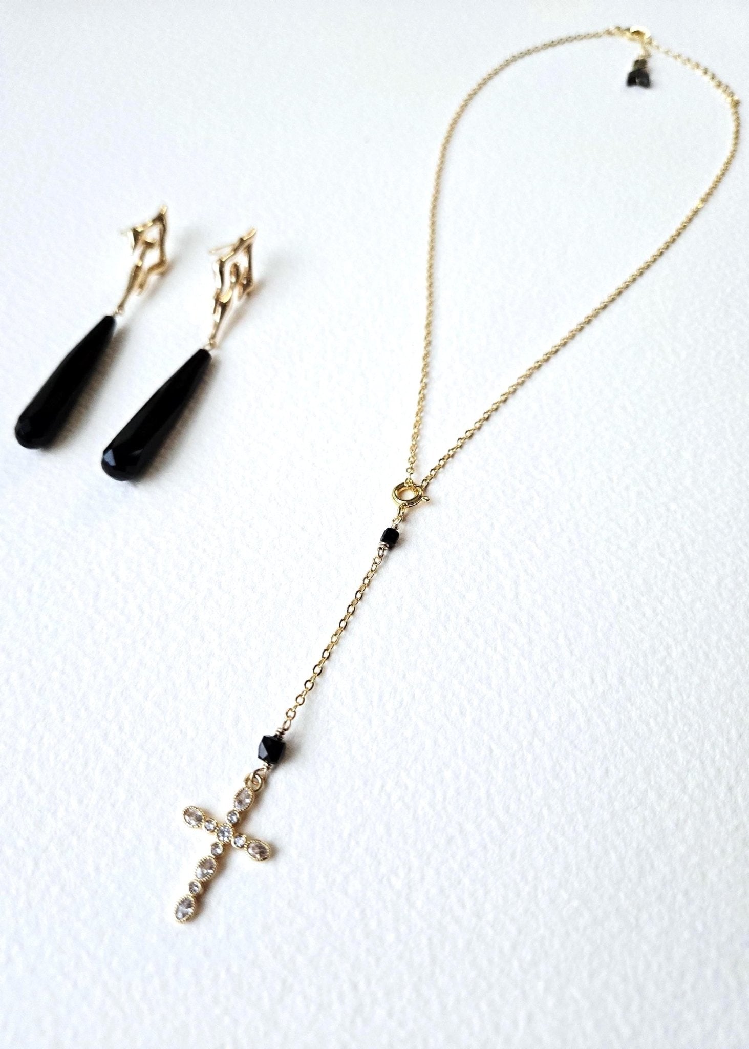 Vinea Transformation Set | Sculpture with Black Onyx & Tourmaline - UnicU Jewelry by Izabela Roginski