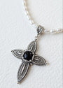 Agape | Rosette Cross Filigree in Pearls - UnicU Jewelry by Izabela Roginski